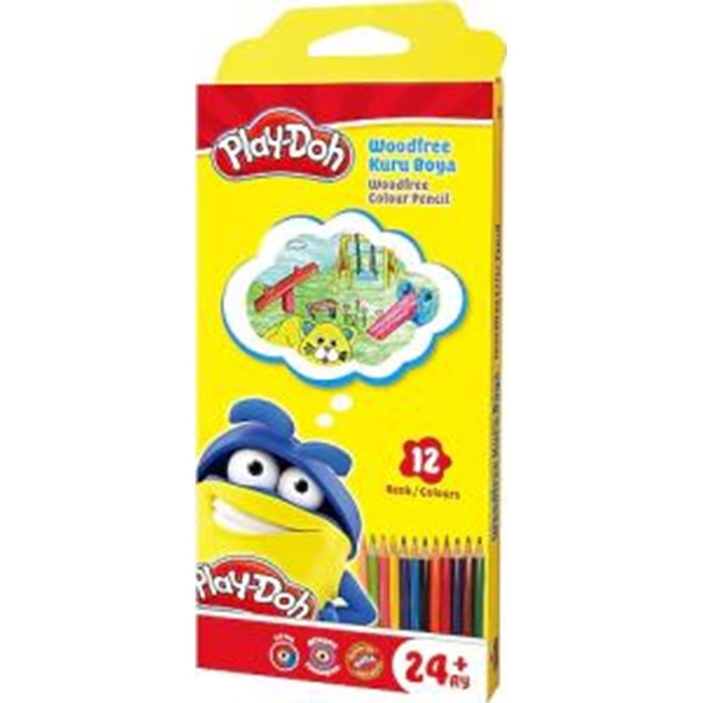 Play-Doh Kuru Boya Tam Boy Altıgen 12 Renk KU029