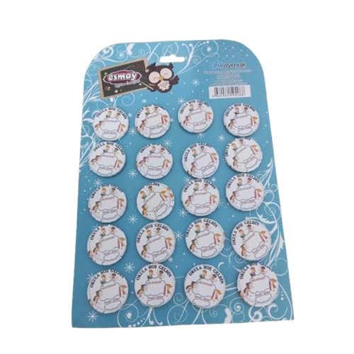 Rozet Okuluma Hoşgeldiniz R45 (1 Adet)