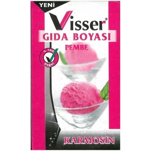 Visser Toz Gıda Boyası 9Gr Pembe (1 Adet)