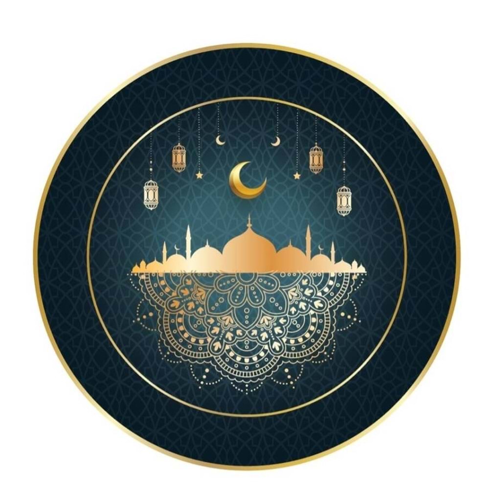 Ramazan Karton Tabak 23cm - 8 li