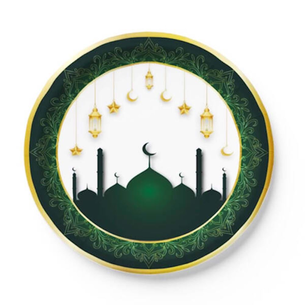 Ramazan Karton Tabak 23cm - 8 li