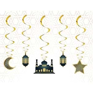 Ramazan Helezon Sarkıt Süs Varaklı 5 li