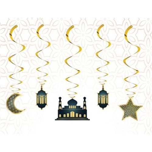 Ramazan Helezon Sarkıt Süs Varaklı 5 li