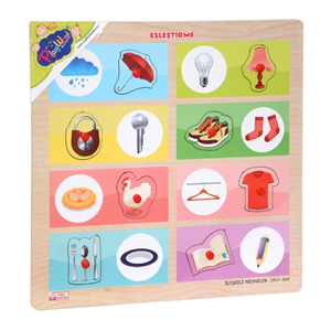 Play Wood Ahşap Tutmalı Eşleştirme İlişkili ONY-369/370