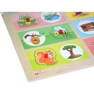 Play Wood Ahşap Tutmalı Eşleştirme Hayvan Yaş ONY-363/364