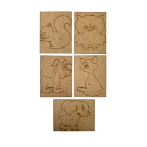 Ahşap Boyama Hayvan Figürü (1 Adet)