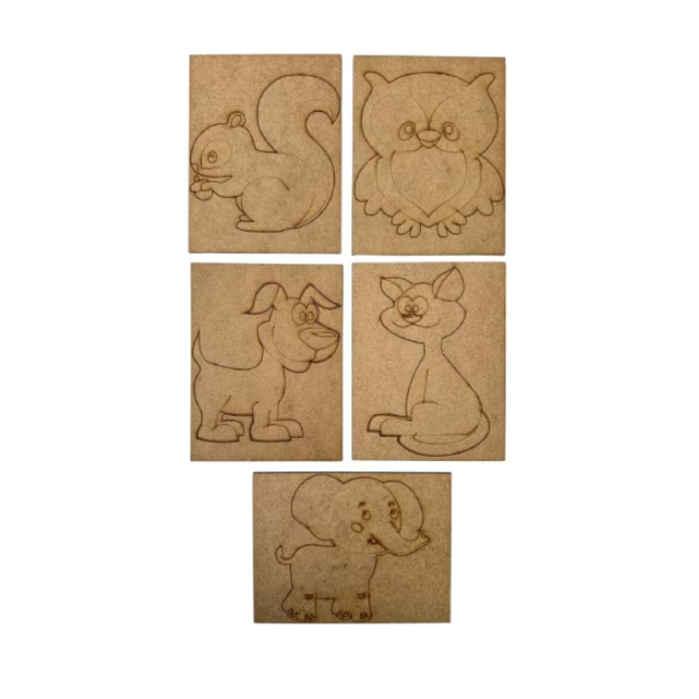 Ahşap Boyama Hayvan Figürü (1 Adet)