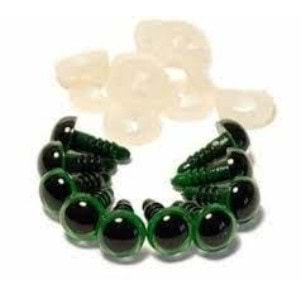 Vidalı Göz 12mm Yeşil (1 Adet)