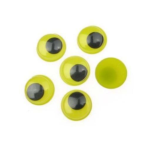 Renkli Oynar Göz Kirpiksiz 12mm-2000-Sarı