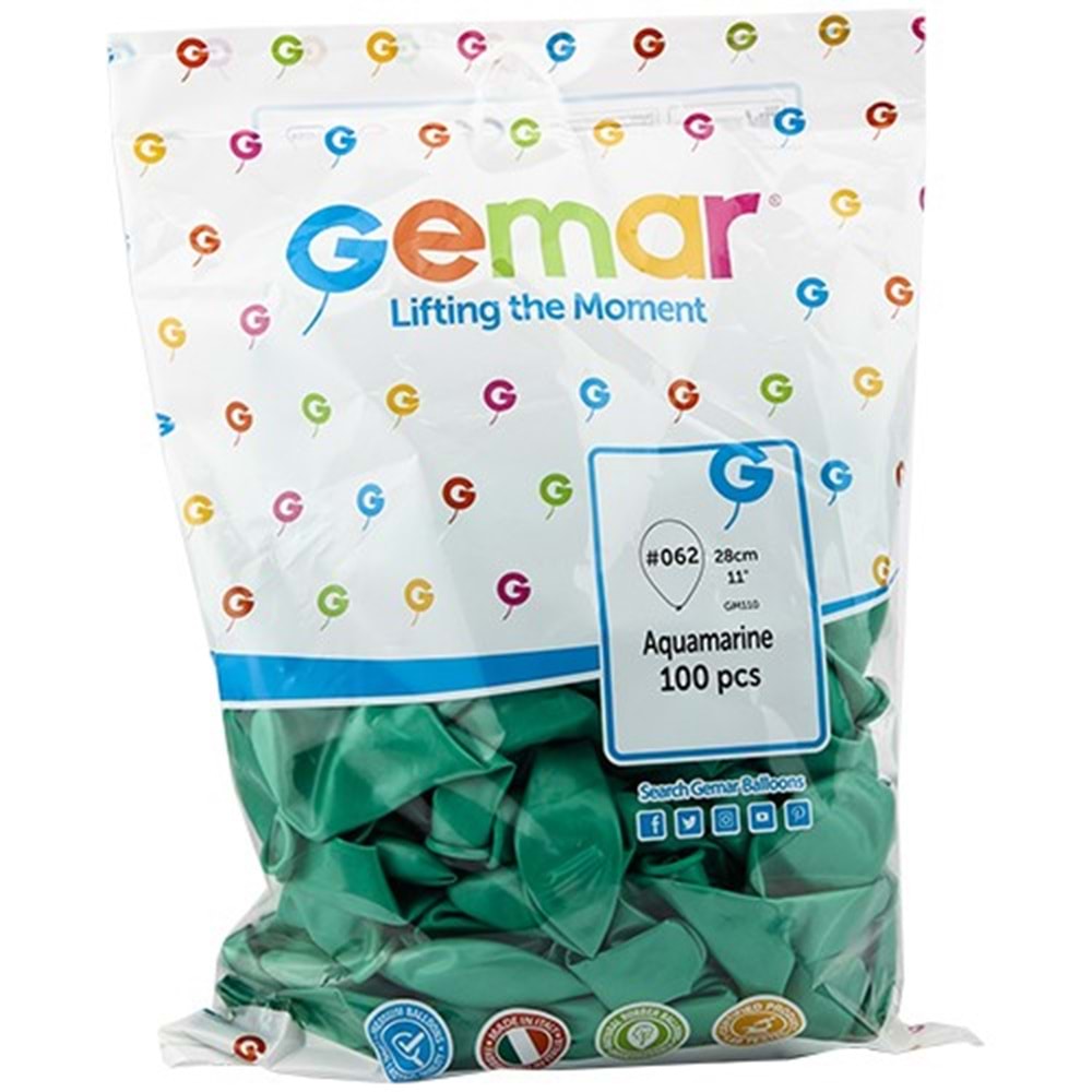 Metalik Balon Gm110 28Cm 100 Lü S.Yeşili 062