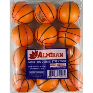 Almiran Stres Topu 7.6Cm Basketbol (1 Adet)