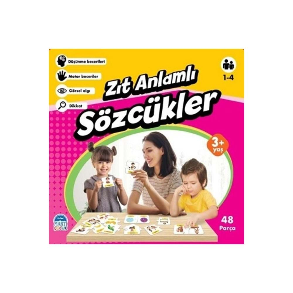 Martı Çocuk Eğitici Yapboz Zıt Anlamlı Sözcükler