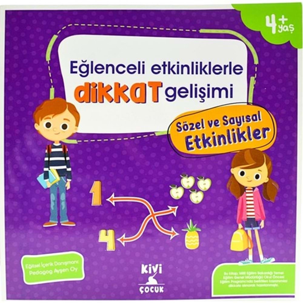 Kivi Çocuk Eğlenceli Etkinliklerle Dikkat Gelişimi Sözel Ve Sayısal Etkinlikler