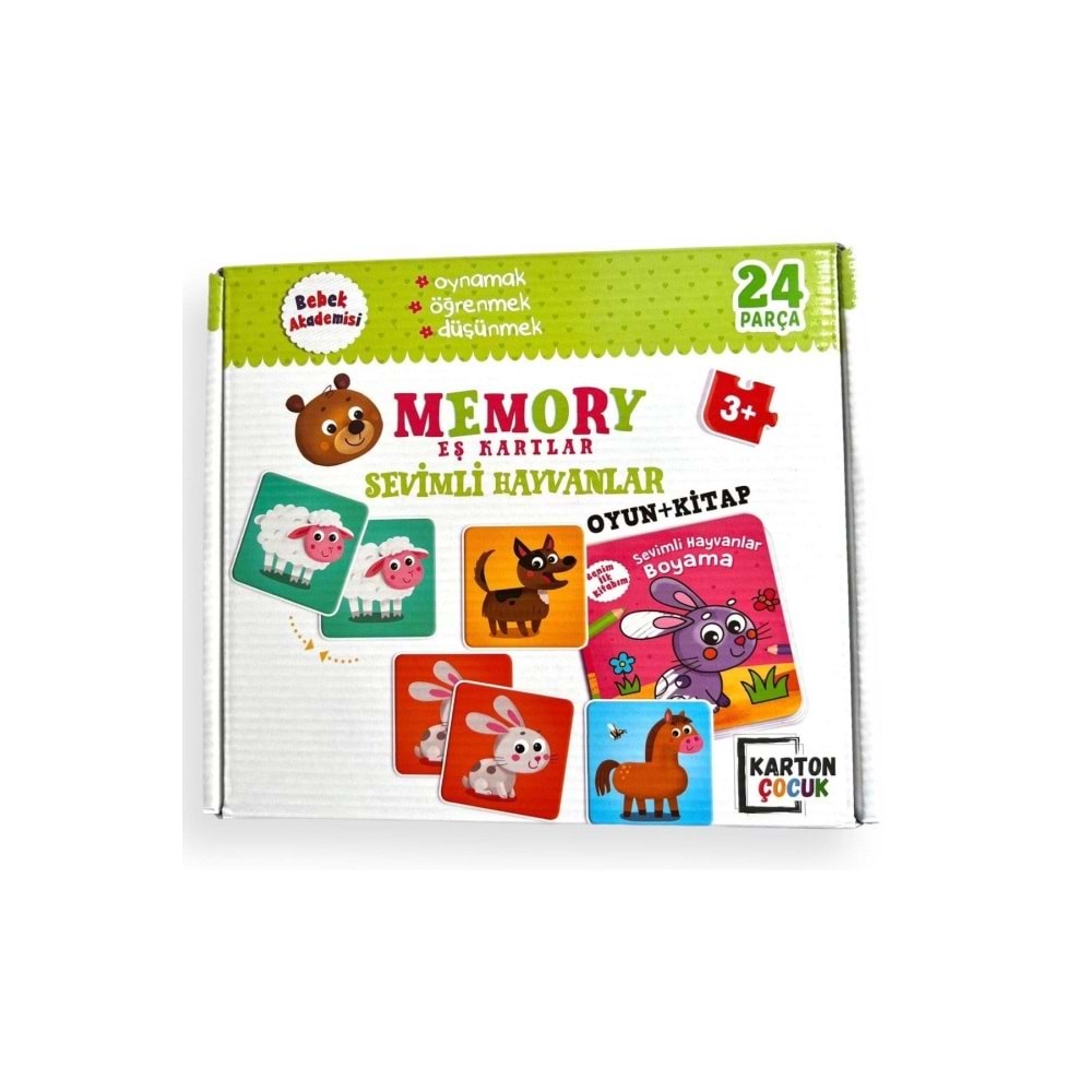 Karatay Yayınları Bebek Akademisi Memory Eş Kartlar Sevimli Hayvanlar