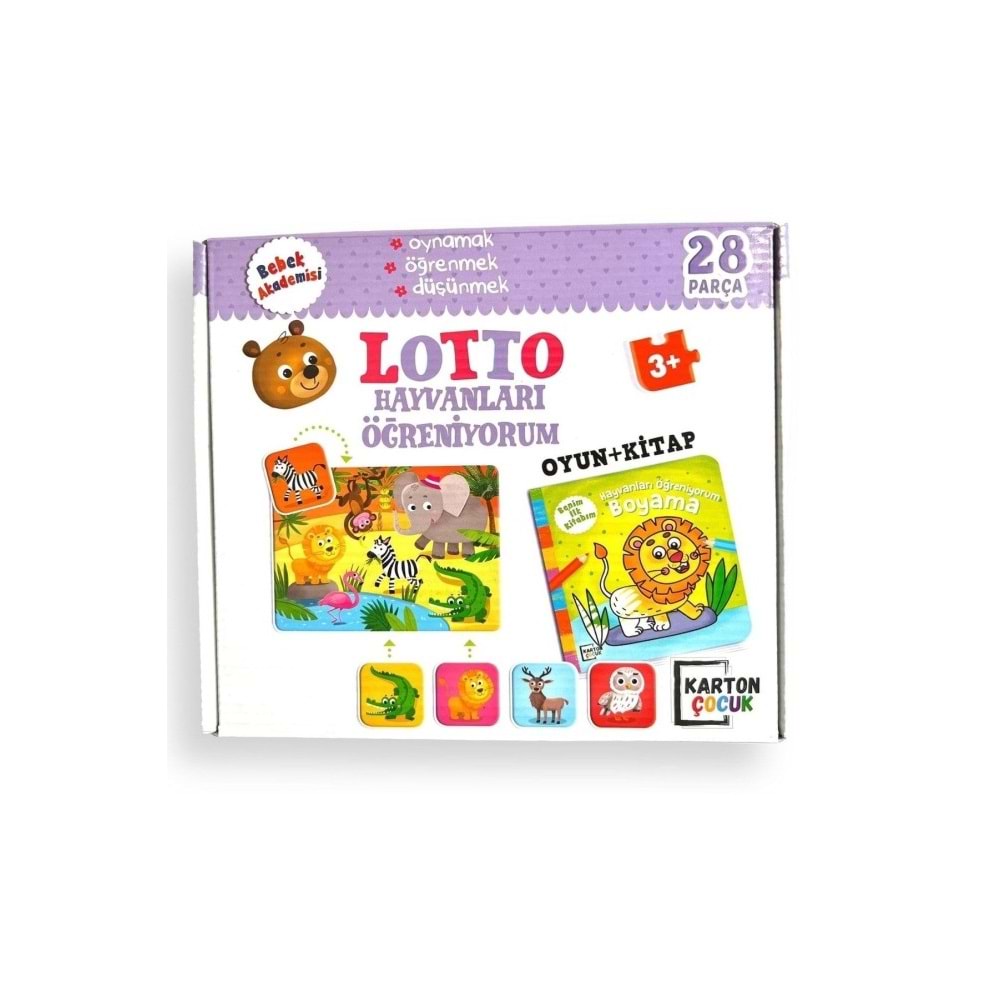 Karatay Yayınları Bebek Akademisi Lotto Hayvanları Öğreniyor