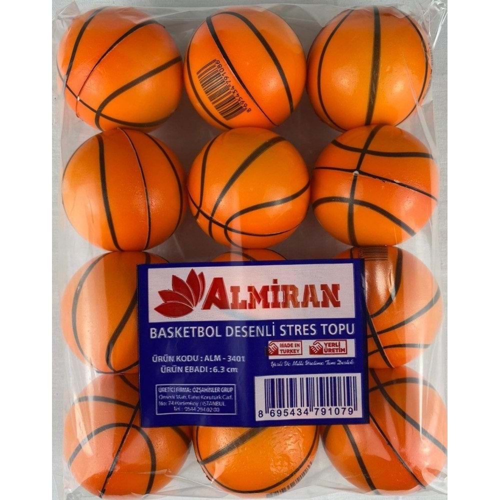Almiran Stres Topu 6.3 cm Basketbolet) (1 Adet)