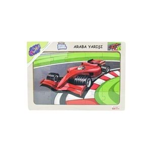 Play Wood Ahşap Eğitici Puzzle Araba Yarışı ONY-93/94/95/