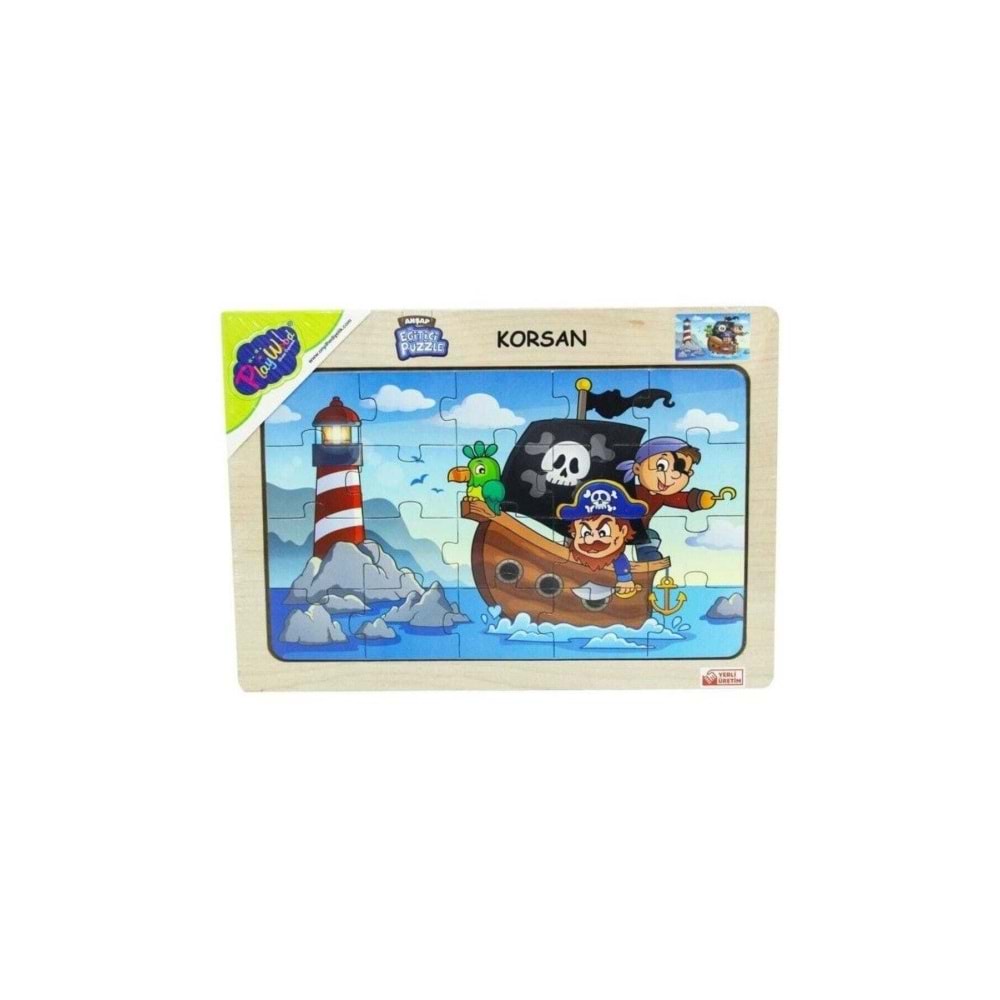 Play Wood Ahşap Eğitici Puzzle Korsan ONY-53