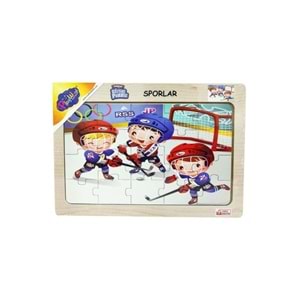 Play Wood Ahşap Eğitici Puzzle Sporlar ONY-85