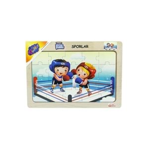Play Wood Ahşap Eğitici Puzzle Sporlar ONY-85