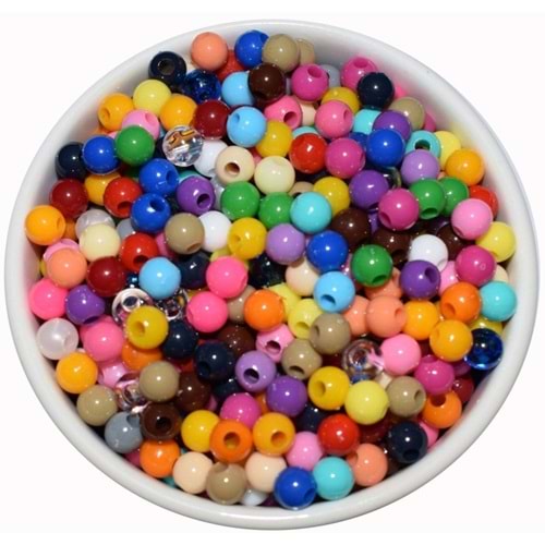 Plastik Makrome Boncuk 6Mm K.Askılı 12704