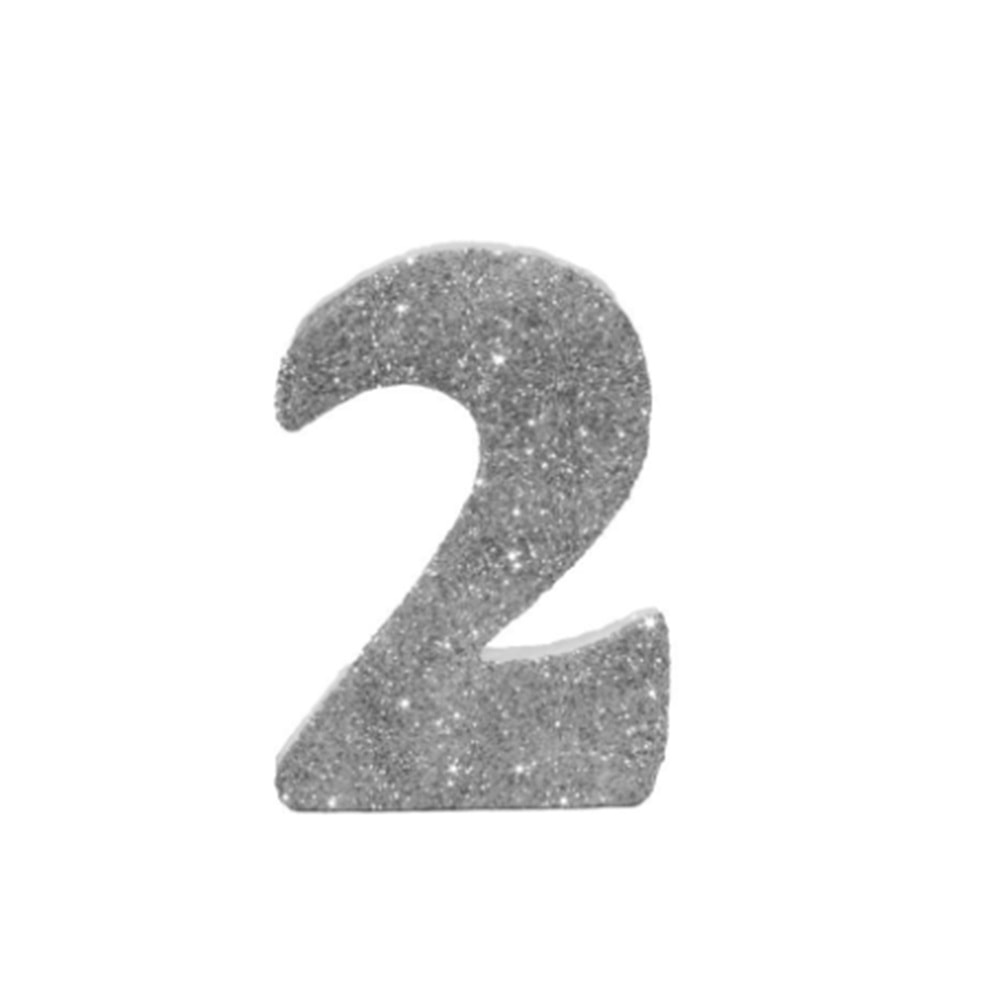 Kika Strafor Süs Rakam Gümüş