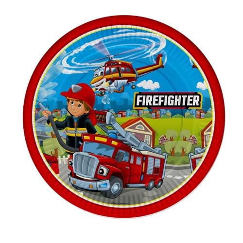 Kika Firefighters Karton Tabak 23cm 8 Li