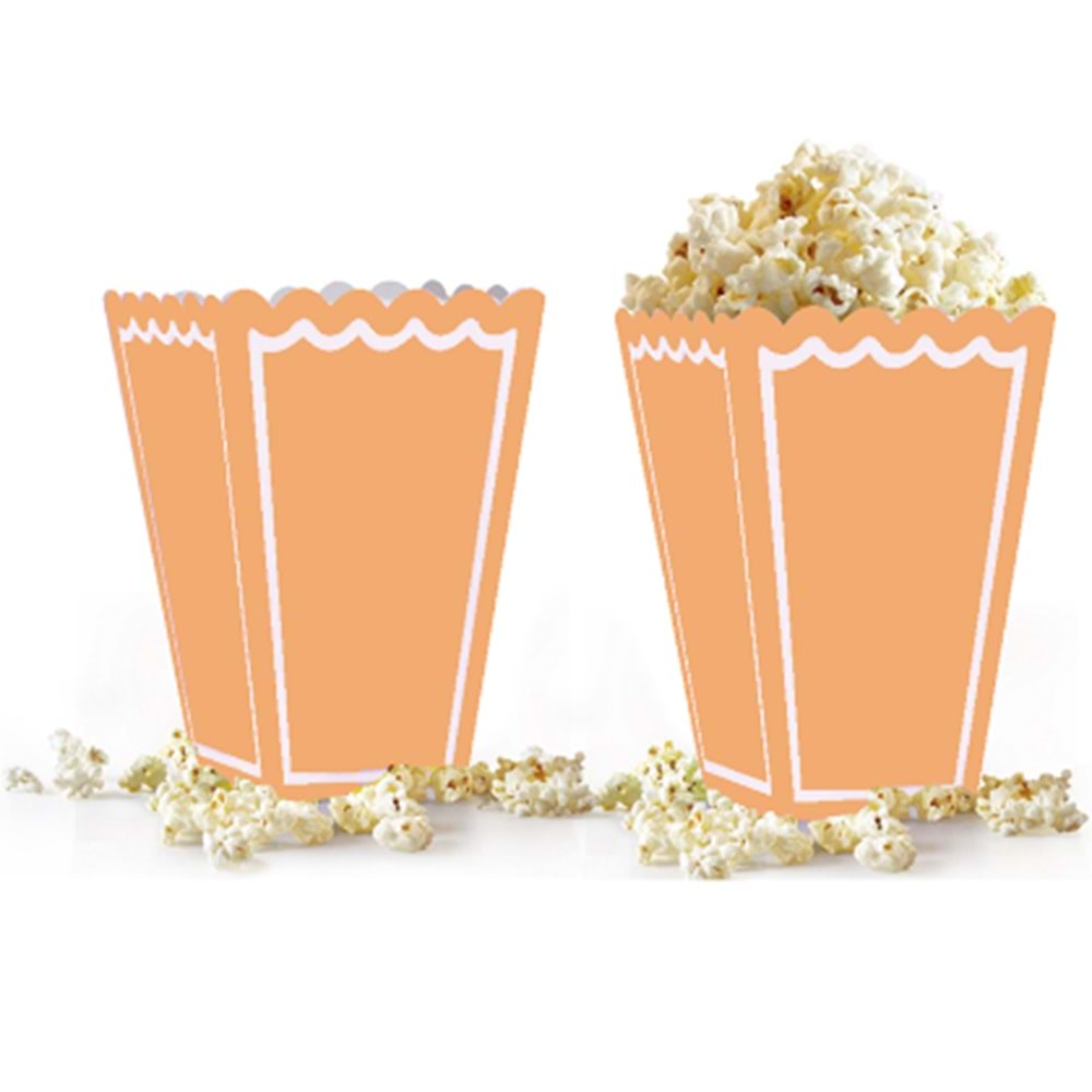 Kika Popcorn Kutusu 8 Li -Makaron Turuncu-