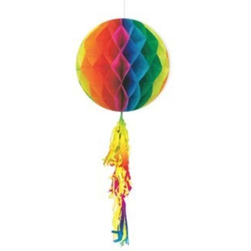 Kika KF091 Gökkuşaı Püsküllü Petekli Kağıt Süs 30c