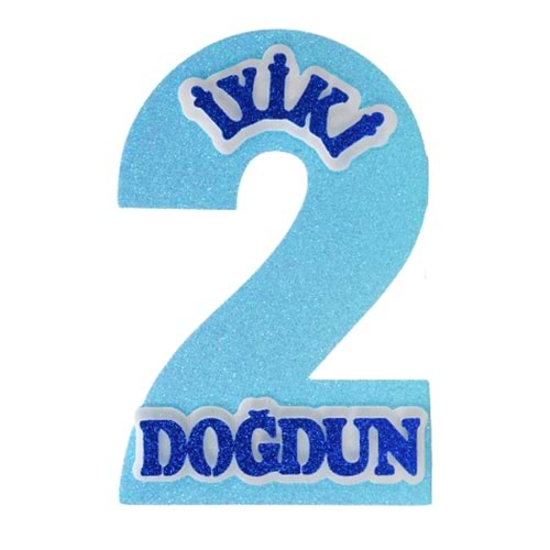 Kika Strafor Süs İyi ki Doğdun 2 Mavi