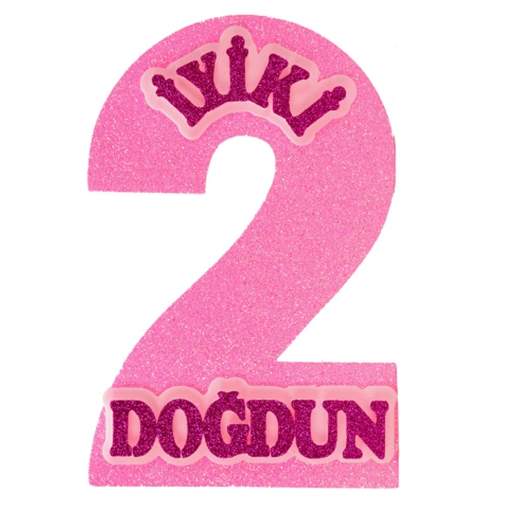 Kika Strafor Süs İyi ki Doğdun 2 Pembe