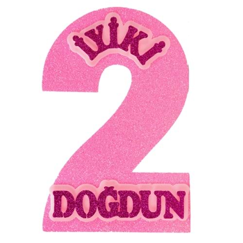 Kika Strafor Süs İyi ki Doğdun 2 Pembe