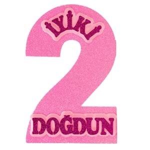 Kika Strafor Süs İyi ki Doğdun 2 Pembe