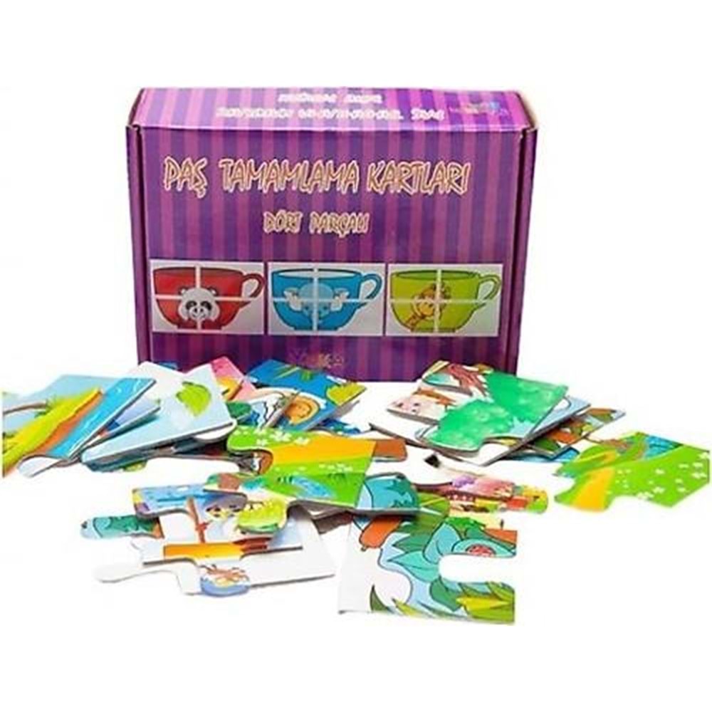 Yuka Kids Paş Tamamlama Kartları Dört Parçalı