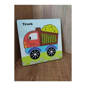 Ankebut Mini 4 Parça Kamyon Ahşap Puzzle