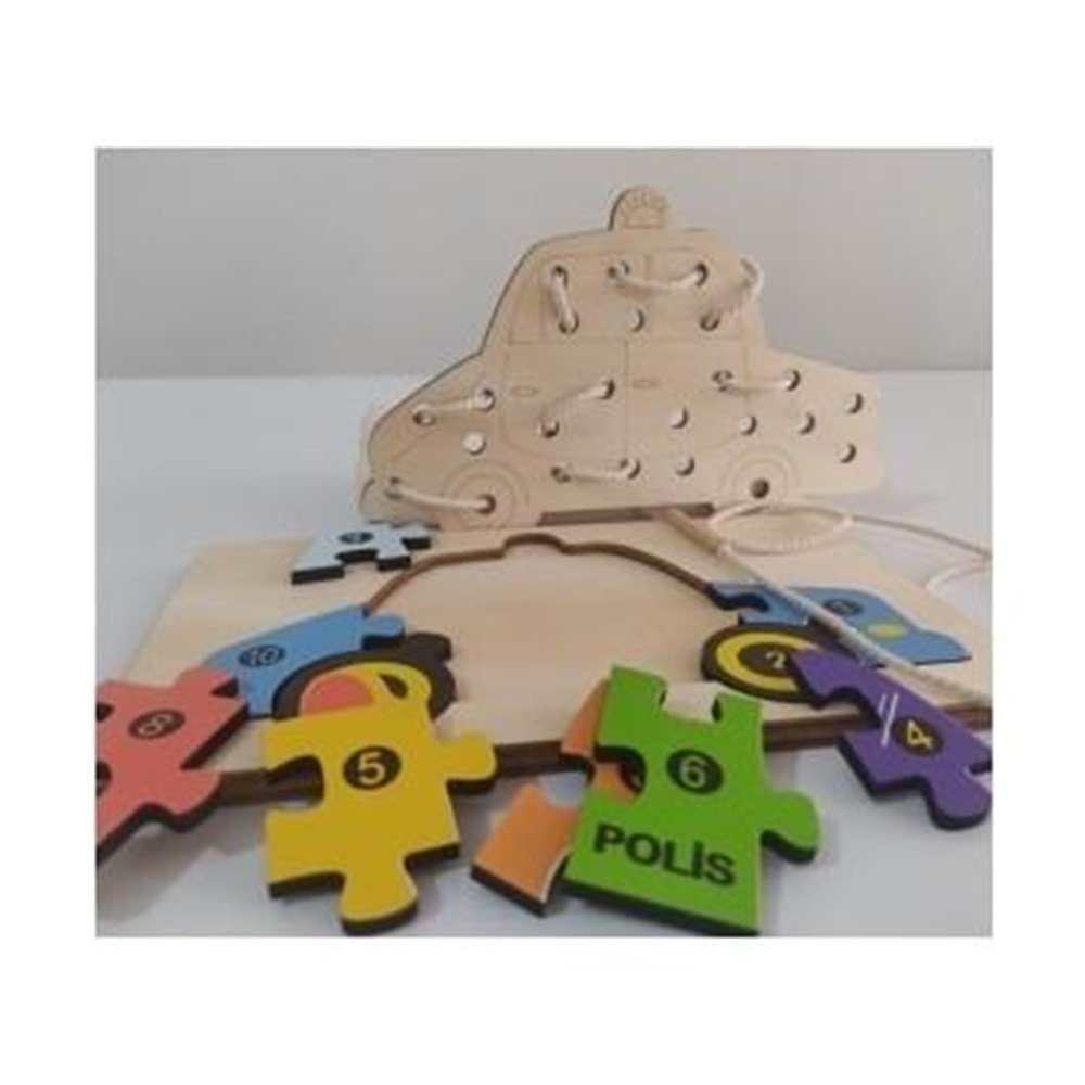 Ankebut Araba Modelli 2 Parça İp Geçirmeli Renkli