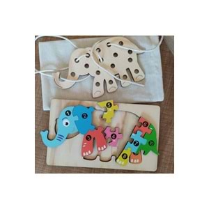 Ankebut Fil Modelli 2 Parça İp Geçirmeli Renkli