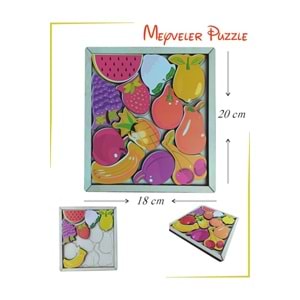 Ankebut Oyuncak Meyveler Puzzle 18*20 Cm