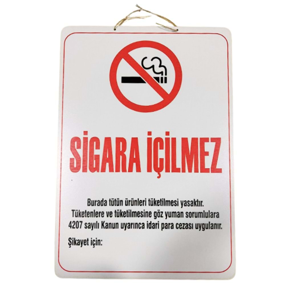 Piramit Ahşap Sigara İçilmez Levhası 40x60cm