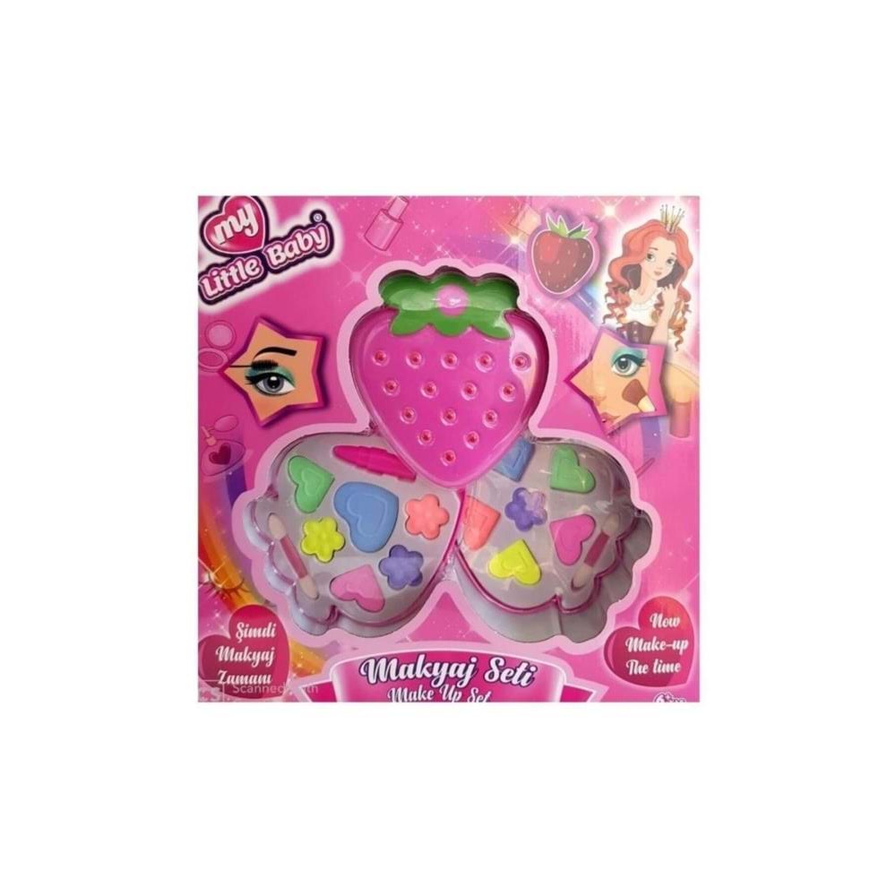 Limon Oyuncak Çilek Kutulu Üçlü Makyaj Seti