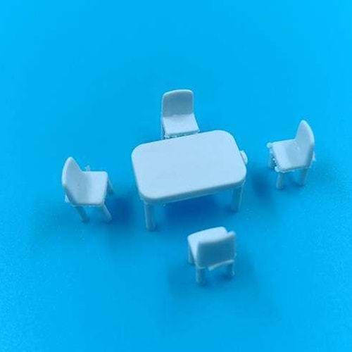 Jordania Masa Ve 4 Sandalye 1/100 (Maket Ürünüdür)