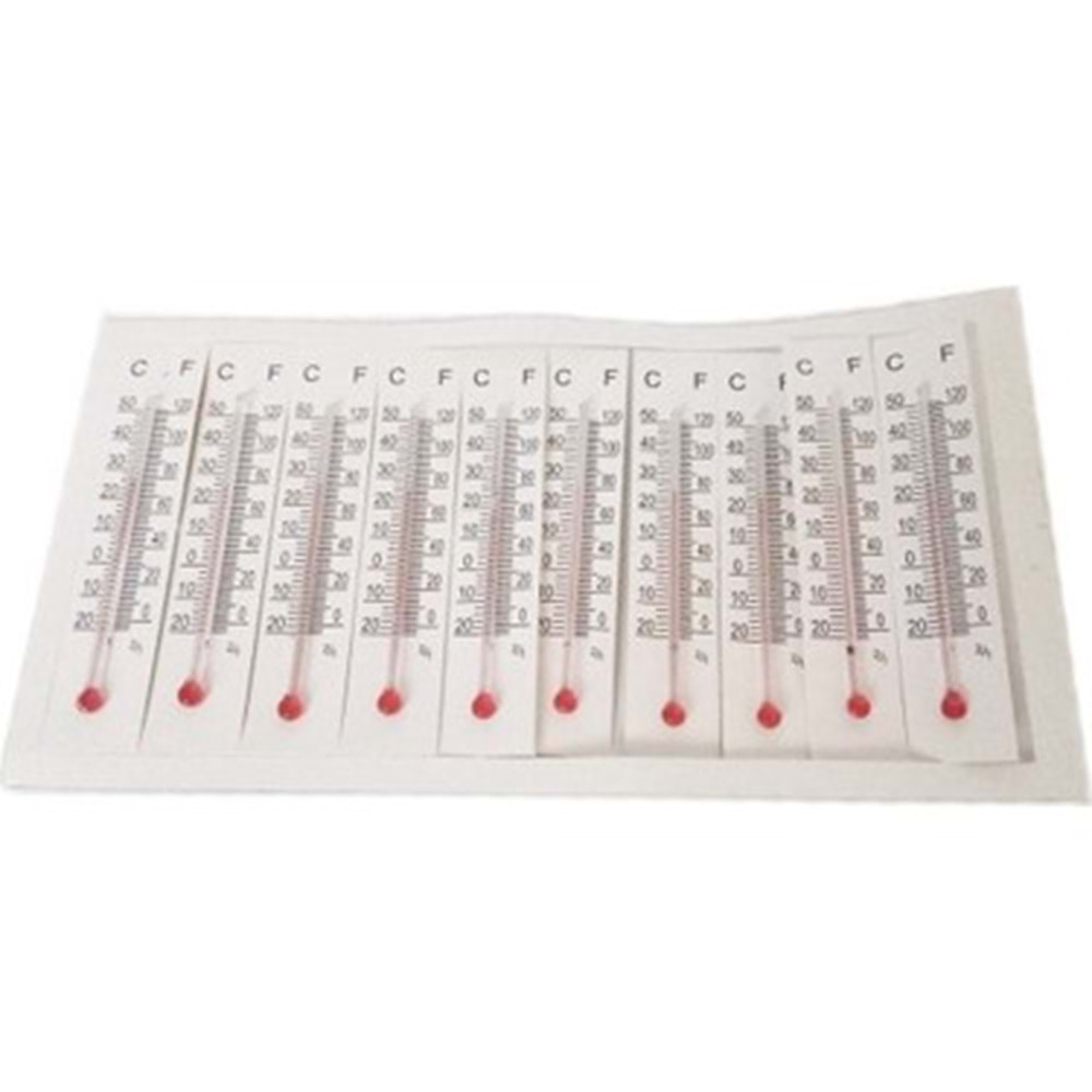 Kağıt Termometre Yapışkanlı Küçük (1 Adet)