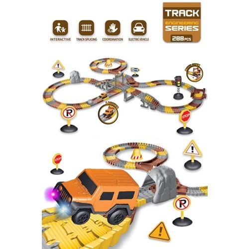 Kayyum Oyuncak İnşaat Tracks Yol Set 288 Parça