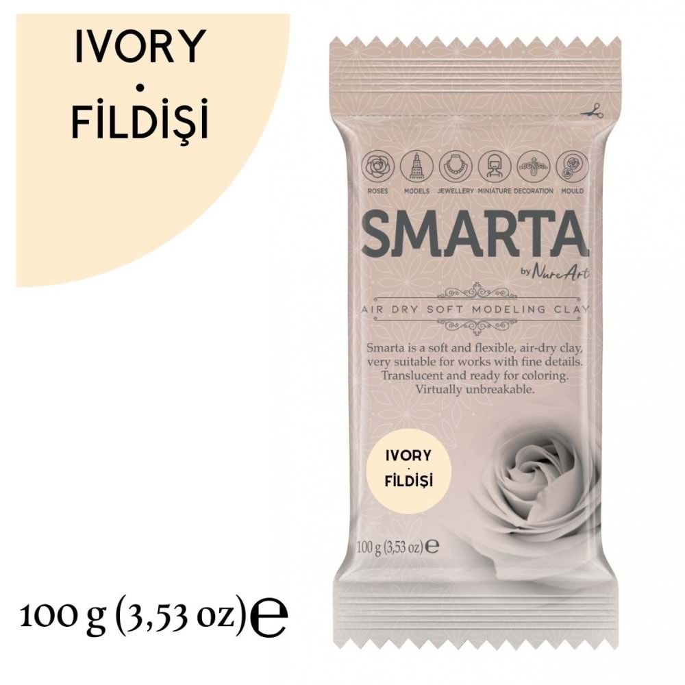 Smarta Akıllı Model Hamuru 100Gr Fildişi