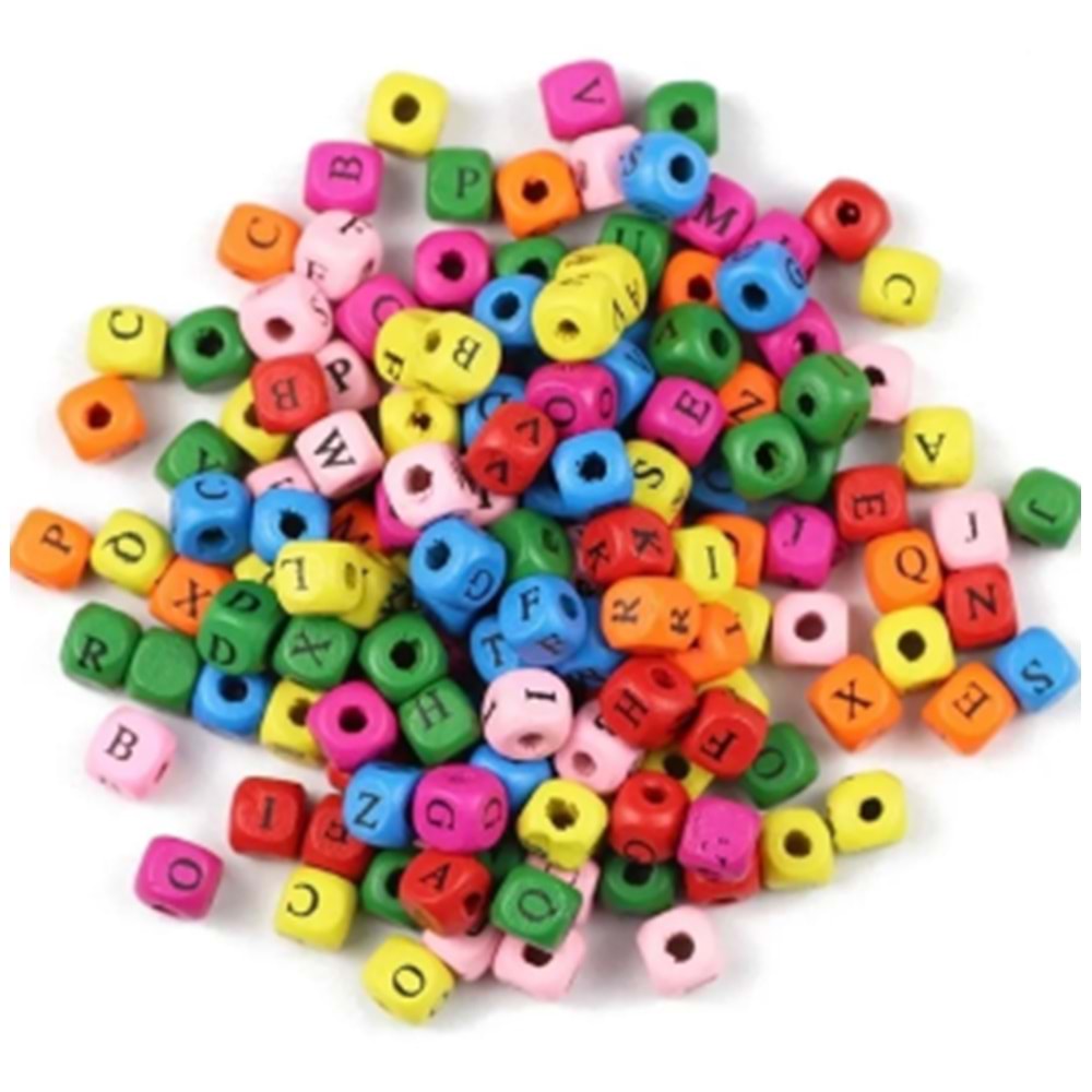 Harf Zar Renkli 7mm Kare Kutu