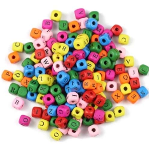 Harf Zar Renkli 7mm Kare Kutu