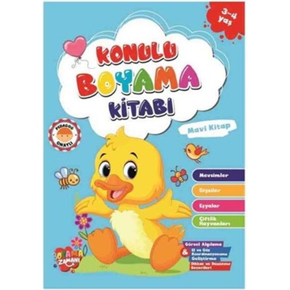 Konulu Boyama 48yp Mavi Kitap 3-4 Yaş