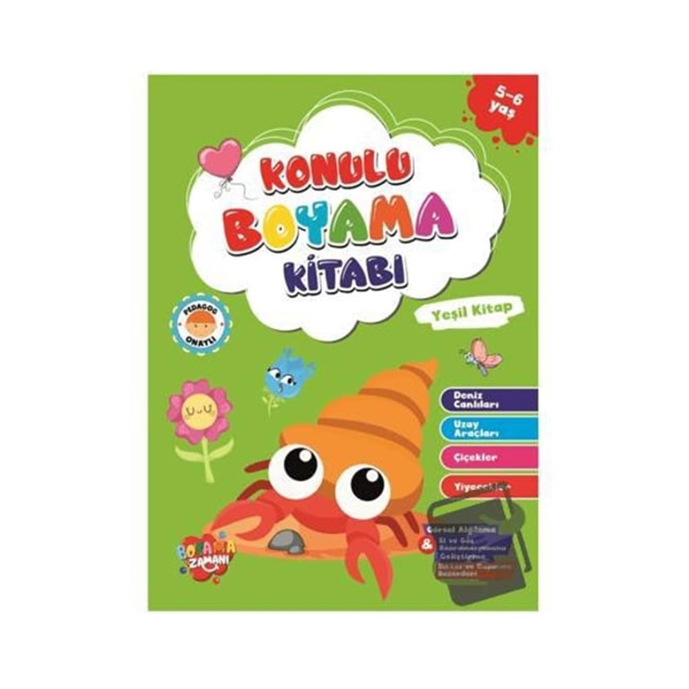 Kolon Konulu Boyama 48yp Yeşil Kitap 5-6 Yaş