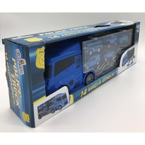 King Kids 6 Mini Araç ve Taşıyıcı Kamyon Mavi LAL 2015