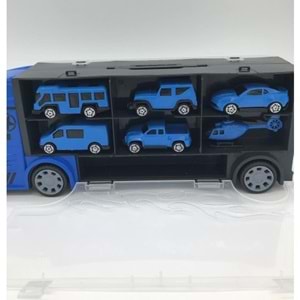 King Kids 6 Mini Araç ve Taşıyıcı Kamyon Mavi LAL 2015